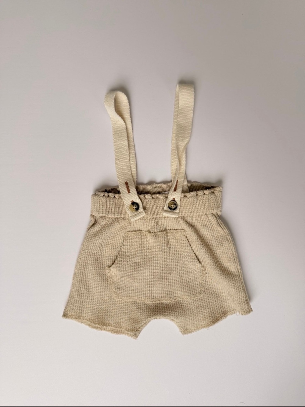 Zara Cream Knit Suspender Shorts